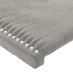 vidaXL Tête de lit à LED Gris clair 147x16x78/88 cm Velours