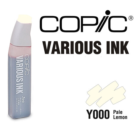 Encre Various Ink pour marqueur Copic Y000 Pale Lemon