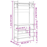 VidaXL Armoire à tiroirs chêne sonoma 89x39x184 5 cm bois d'ingénierie