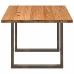 vidaXL Table à manger marron clair bois de chêne massif rectangulaire