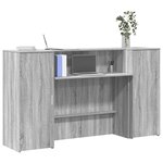 vidaXL Bureau de réception sonoma gris 180x50x103 5 cm bois ingénierie