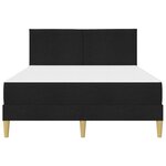 vidaXL Cadre de lit avec matelas Noir 120 x 190 cm Polyester