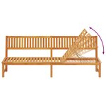 vidaXL Chaise longue 3-en-1 en bois d'acacia massif