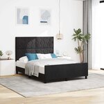vidaXL Cadre de lit avec tête de lit Noir 140 x 190 cm Velours