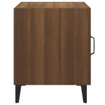 vidaXL Tables de chevet 2 Pièces Chêne marron Bois d'ingénierie
