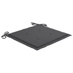 vidaXL Chaises à manger d'extérieur lot de 4 et coussins Acacia massif
