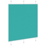 vidaXL Store plissé vert pétrole 120x100cm largeur du tissu 119 4cm