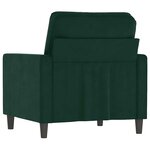vidaXL Fauteuil Vert foncé 60 cm Velours