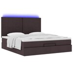 VidaXL Cadre de lit ottoman avec matelas marron foncé 160x200 cm tissu