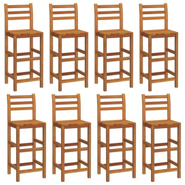 vidaXL Tabourets de bar lot de 8 bois massif d'acacia