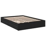 vidaXL Cadre de lit avec tiroirs sans matelas noir 120x200 cm