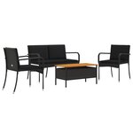 vidaXL Ensemble de jardin avec coussin acier