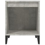 vidaXL Table de chevet Gris béton 40x35x50 cm