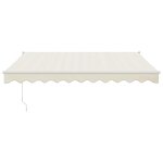 vidaXL Auvent rétractable automatique crème 3x2 5 m