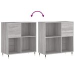 vidaXL Armoire à disques sonoma gris 84 5x38x89 cm bois d'ingénierie