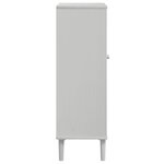 vidaXL Armoire à chaussures SENJA aspect rotin blanc bois massif