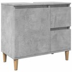 vidaXL Armoire d'évier gris béton 65x33x60 cm bois d'ingénierie
