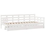 vidaXL Lit de jour et tiroirs sans matelas blanc 80x200 cm bois massif