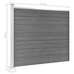 vidaXL Ensemble de panneau de clôture WPC 353x146 cm Gris