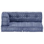 vidaXL Pouf Indigo Tissu