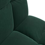 vidaXL Fauteuil de sol ajustable Vert foncé Velours