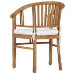 vidaXL Chaises de jardin avec coussins lot de 2 Bois de teck solide