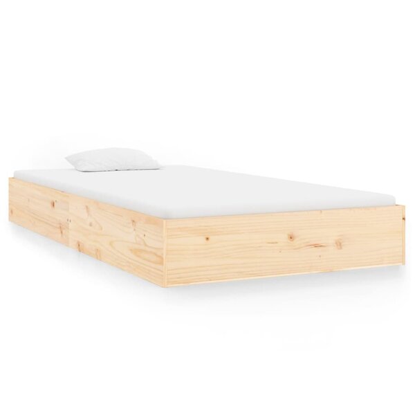 vidaXL Cadre de lit bois massif 90x200 cm