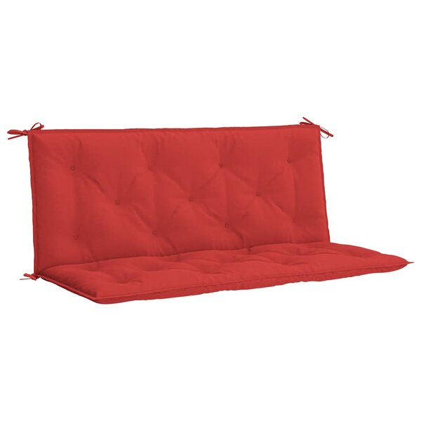 vidaXL Coussin de banc de jardin rouge 120x(50+50)x7 cm tissu oxford