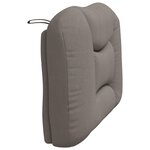 vidaXL Coussin de tête de lit Hvar taupe 80 cm tissu