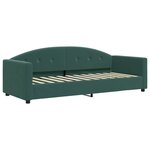 vidaXL Lit de jour avec gigogne et tiroirs vert foncé 80x200cm velours