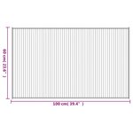 vidaXL Tapis rectangulaire gris 60x100 cm bambou