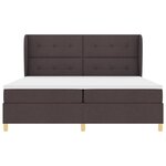 vidaXL Lit à ressorts avec matelas gris foncé 90x190 cm Marron foncé