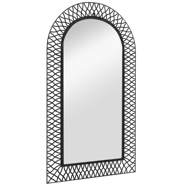 vidaXL Miroir mural de jardin 60 x 110 cm Noir