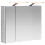 vidaXL Armoire Miroir de Salle de Bain Gris Sonoma 60 x 14 5 x 50 cm