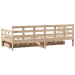 vidaXL Lit de jour avec tiroirs sans matelas 80x200 cm bois massif