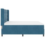 lit box spring vidaXL avec matelas bleu foncé 180x200 cm en velours