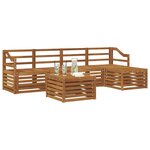 vidaXL Ensemble de canapés d'extérieur 6 Pièces Naturel