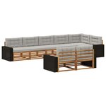 vidaXL Ensemble de canapés d'extérieur 8 pc Naturel et gris clair