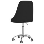 vidaXL Chaise pivotante de salle à manger Noir Tissu