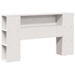 vidaXL Lit bibliothèque sans matelas blanc 150x200 cm bois pin massif