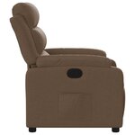 vidaXL Fauteuil inclinable Marron Tissu