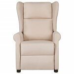 vidaXL Fauteuil de massage Crème Tissu