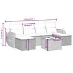 vidaXL Salon de jardin avec coussins 6Pièces mélange beige résine tressée