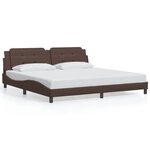 vidaXL Cadre de lit avec LED sans matelas marron 200x200 cm