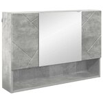 vidaXL Ensemble de mobilier de salle de bain 2 Pièces Gris béton