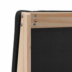 vidaXL Tête de lit capitonnée Noir 80 cm Pin massif