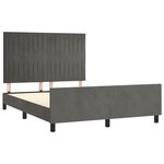 vidaXL Cadre de lit sans matelas gris foncé 140x200 cm velours