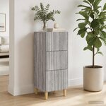 vidaXL Armoire à tiroirs Sonoma gris 33 x 34 5 x 90 cm