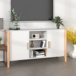 vidaXL Buffet Blanc 107x38x60 cm Bois d'ingénierie