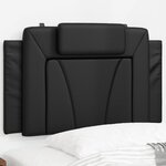 vidaXL Coussin de tête de lit noir 90 cm similicuir